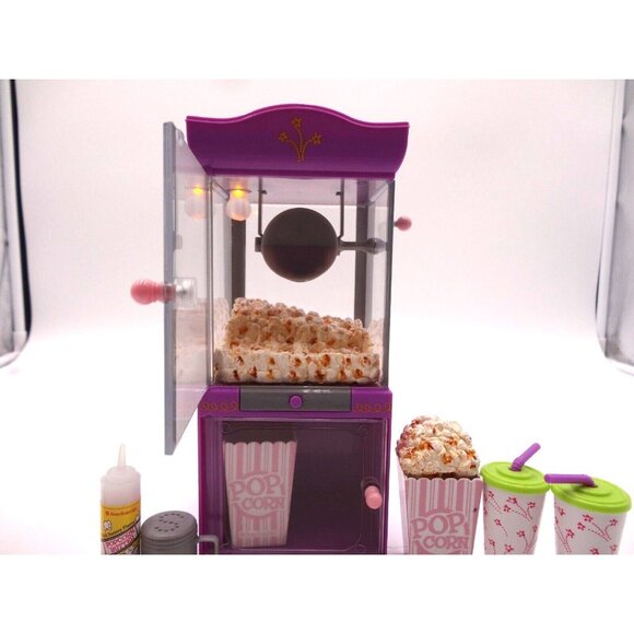 American Girl Doll Truly Me Popcorn Machine Set Lights Popping Sound with Access - Picture 7 of 16